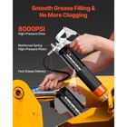 Uimoso 8000 Psi Grease Gun With 14 Oz Capacity And 18 In Flexible Hose