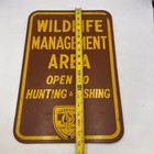 Vtg Nebraska Wildlife Management Area Boundary Sign Hunt Fish Game Parks Plastic