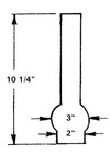 Bp Lamp 2  X 10 1 4  Clear Glass Matador Style Lamp Chimney  57927