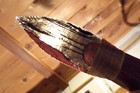 Triple Flow Blood Blade Obsidian Paleo Neck Knife Flint Knapping Black Powder