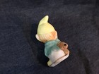 Vintage Elf Pixie Gnome Bisque Figurine Miniature Mushroom    2 1 4   