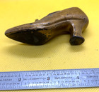 Vintage Brass Shoe Pin Cushion In The Shape Of A Victorian Shoe   Free Shipping