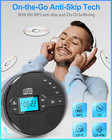 Portable Cd Player Bluetooth Rechargeable 2000mah Battery Anti-skip Lcd Fm Radio