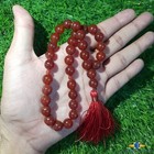 Natural Yemeni Agate Aqeeq 33 Prayer Beads Islamic Tasbih Misbaha Muslims Gift