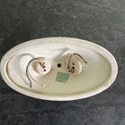 Antique Porcelain Floral Two Bulb Flush Mount Ceiling Light Fixture By Porcelier
