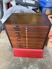 Early 1900 General Store 20-drawer Walnut Flat File Cabinet With Original Notes