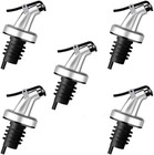 5pc Oil Spout Liquor Pourers Bottle Olive Oil Vinegar Stopper Bar Wine Leakproof