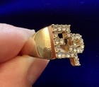 Elvis Crystal Ep Ring In Gold Colour Size 10 Usa Stunning Ring