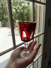 Vintage Cristal D arques Ruby Red Dishes Set Full Complete Set