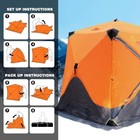 Ice Fishing Shelter 3-4 Person  Portable Insulated Ice Fishing Tent With Stove 