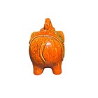 Vintage Fitz   Floyd Elephant Bank Orange Green Mcm Japan Coin Figurine Decor