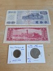 Lot Of Taiwanese Currency And Coins Featuring Chiang Kai-shek