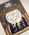 Christmas Greeting Card Kit  X4   Stampin Up Night Divine O Holy Night Nativity