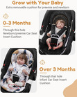 Infant Car Seat Insert For Baby Head Body Support  Black   Reversible  Adjustabl