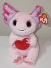 Ty Beanie Baby Bellies - Locky Valentines Day Axolotl New Stuffed Animal Toy