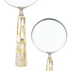 Vintage Magnifying Glass Brass Mop Handle Reading Lens Office Desk Decor Gift