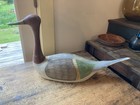 Antique Reproduction Primitive Carved Wooden Duck Decoy Artist Signed  pavlik 