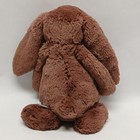 Jellycat Bashful Fudge Bunny Medium 12  Brown Plush Rabbit Stuffed Animal