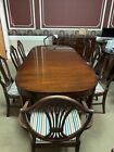Antique Duncan Phyfe Like Dining Table With 8 Chairs 