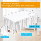 Crib Bed Skirt Dust Ruffle 100  Cotton - Natural  Soft  Breathable Baby Bedding