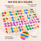 104 Pieces Magnetic Letters Numbers Alphabet Fridge Magnets Abc 123 Preschool Ed