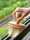 1 Pc Wooden Handle Cleaning Brush With Long Bristles For Car Vents   Cracks