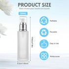 2pcs 120ml 4oz Empty Transparent Frosted Glass Lotion Pump Bottle With White    