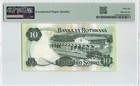 Botswana 10 Pula 1976  P-4a  Pmg 66 Epq Gem Unc  1st Prefix   1st Sign  Rare 