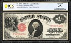 1917  1 Legal Tender Note  sawhorse   Pcgs 25 Fr 39 One Dollar Bill 66456