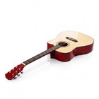 41   Cutaway Dreadnought Acoustic Guitar Natural Wood Color Beginner Folk Guitar