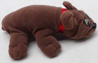 Vintage Tonka Pound Puppies Small Puppy Dog Dark Brown Plush Stuffed Toy 8  Long