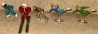 Vintage  Barclay  Metal Christmas Winter Holiday Skiers  Skaters Sled  5 Pieces