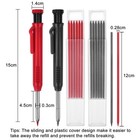 2 Pack Carpenter Construction Pencils Mechanical Pencils With 12 Refills Usa new