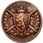 5 Oz Copper Round  999 knight Of The Realm Colorized In Capsule New