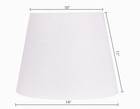 10 d X 14 w X 11 h Tall White Linen Fabric Drum Lamp Shade