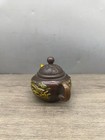 3 7  Old Chinese Dynasty Marked Bronze Gilt Dragon Phoenix Wine Tea Pot Flagon
