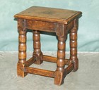 Fine Late 17th   Early 18th Century English Oak Bobbin Turned Joint Stool C 1700