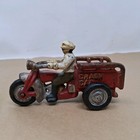 Antique Hubley Crash Car Motorcycle Cast Iron Toy Original Paint 1930 s Repop 