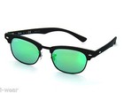 Ray  Ban Kids Sunglasses Rj9050s 100s3r Matte  Black Green Mirror Jr 9050