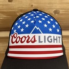 Coors Light Beer Hat Cap Snap Back Black Trucker Mesh Outdoors Adjustable Mens