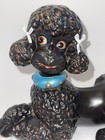 1960   s Original Atlantic Mold Poodle Black Tiffany Teal Collar