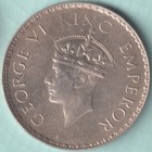 British India 1941 King George Vi One Rupee Rare Silver Coin