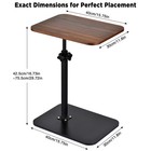 C Shaped Table End Table For Couch Adjustable Height 360   Swivel Tray Sofa Table