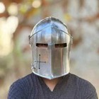 Medieval Barbuta Helmet Battle Warrior 18 Gauge Steel Armor Larp Cosplay Helmet