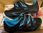 Venzo Mx Mountain Cycling Shoes Black Blue Hook   Loop Breathable Adjustable