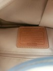 Vintage Authentic Coach Signature C Bag Purse Baby Blue White Leather Trim Strap