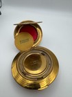 Antique Richard Hudnut Compact Brocade Vanity Blue Enamel Art Deco Powder