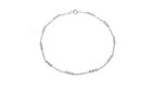 Italian 925 Solid Sterling Diamond Cut Triple Bead Anklet Chain 9  Or 10  Italy
