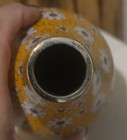 Vintage Chinese Cloisonne Double Gourd Form Vase With Floral Design
