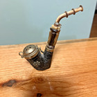 Vintage Bbk Swiss Made Tobacco Pipe Hinged Chained Rare